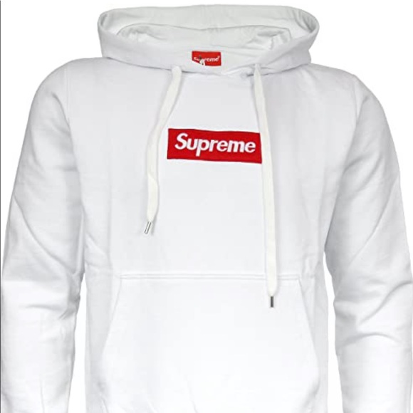 Supreme Sweaters - Supreme White Box Logo adult Hoody excellent cond